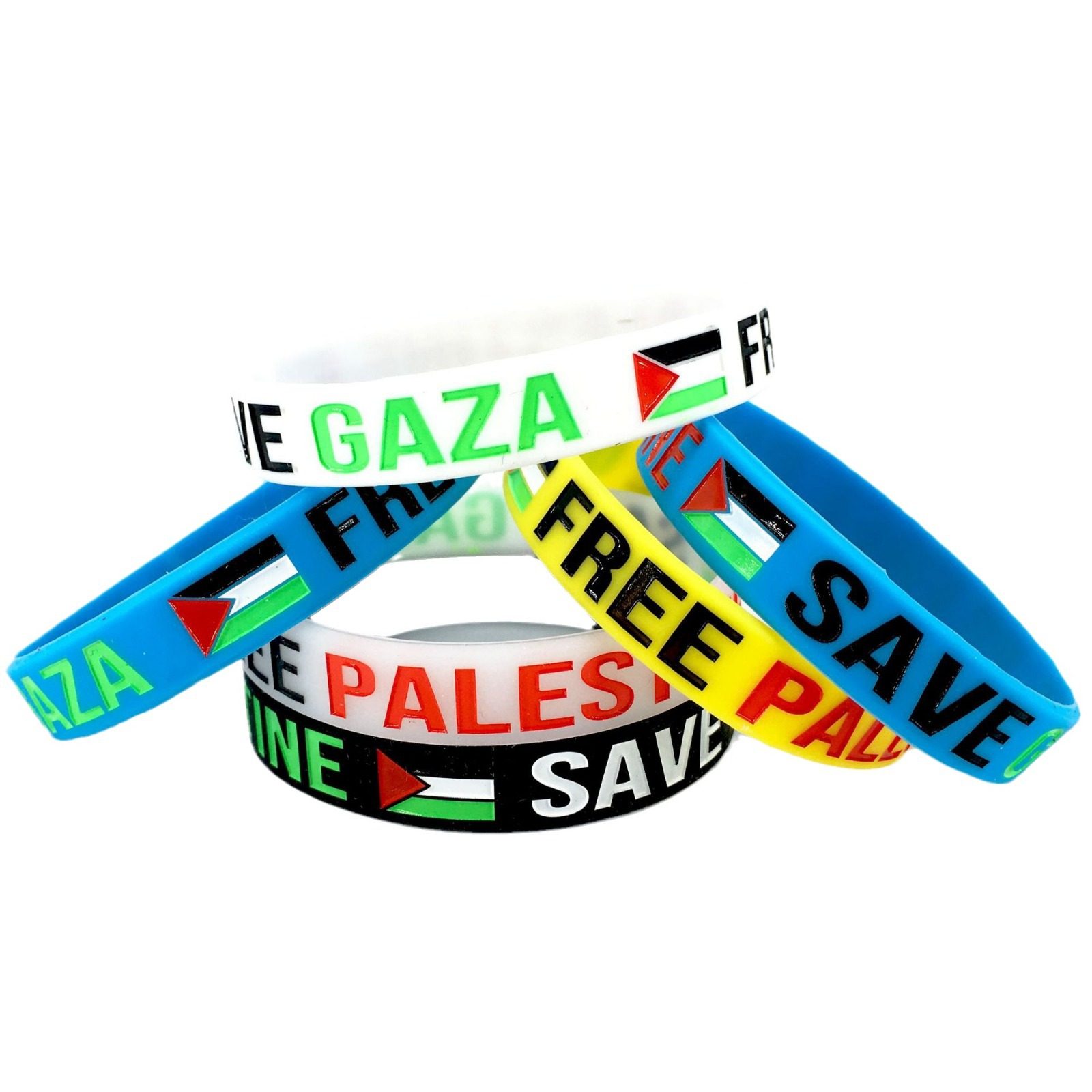 巴勒斯坦国旗体育运动会能量手环圈男女球迷经典纪念信仰硅胶腕带
