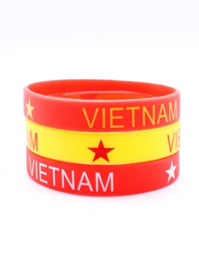 越南VIETNAM国旗体育运动会手环圈世界杯足球迷经典纪念硅胶腕带