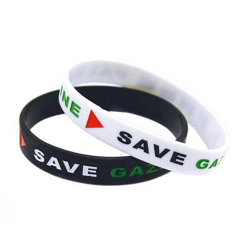 巴勒斯坦Free Palestine手镯环圈SAVE GAZA加沙励志男女硅胶腕带