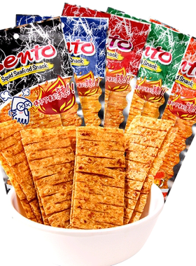 泰国进口bento拌多乐鱿鱼片20g12袋辣条手撕鱿鱼干鱿鱼丝小吃零食