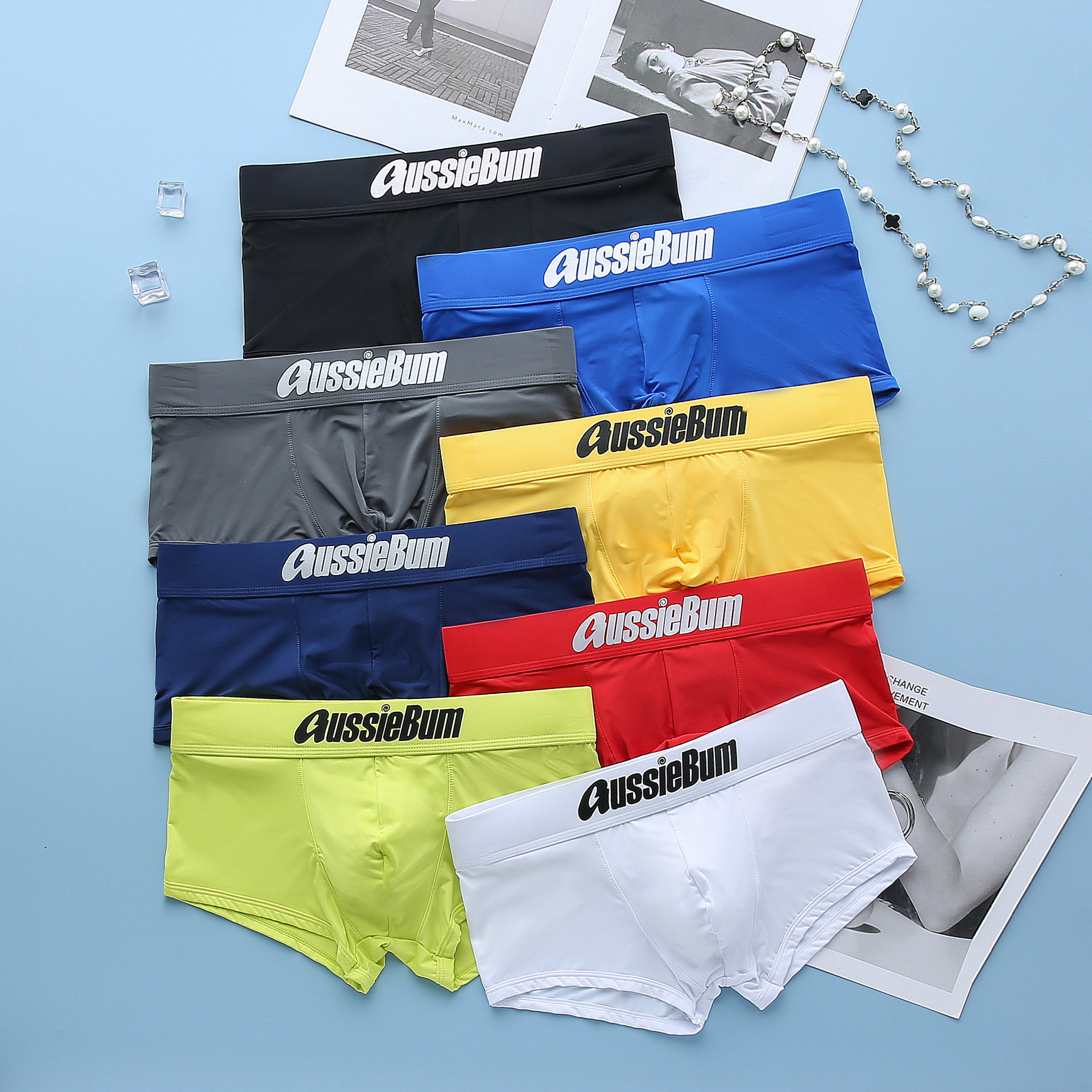 男士内裤牛奶丝舒适运动型平角裤 AUSSIEBUM-M218