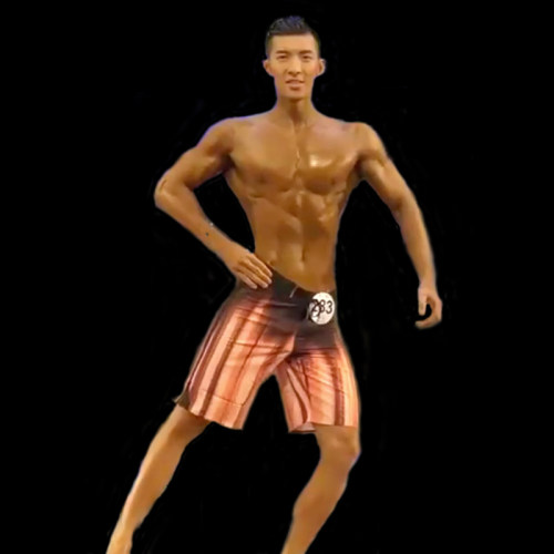 男子健体印花齐膝冲浪沙滩裤