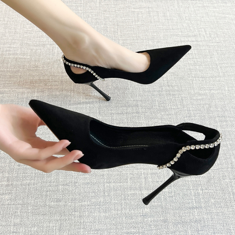 高跟鞋细跟尖头职业单鞋女