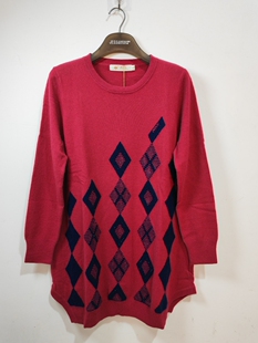 清仓特价中长款毛衣105号一件2023秋冬女开开羊毛衫包邮送运费险