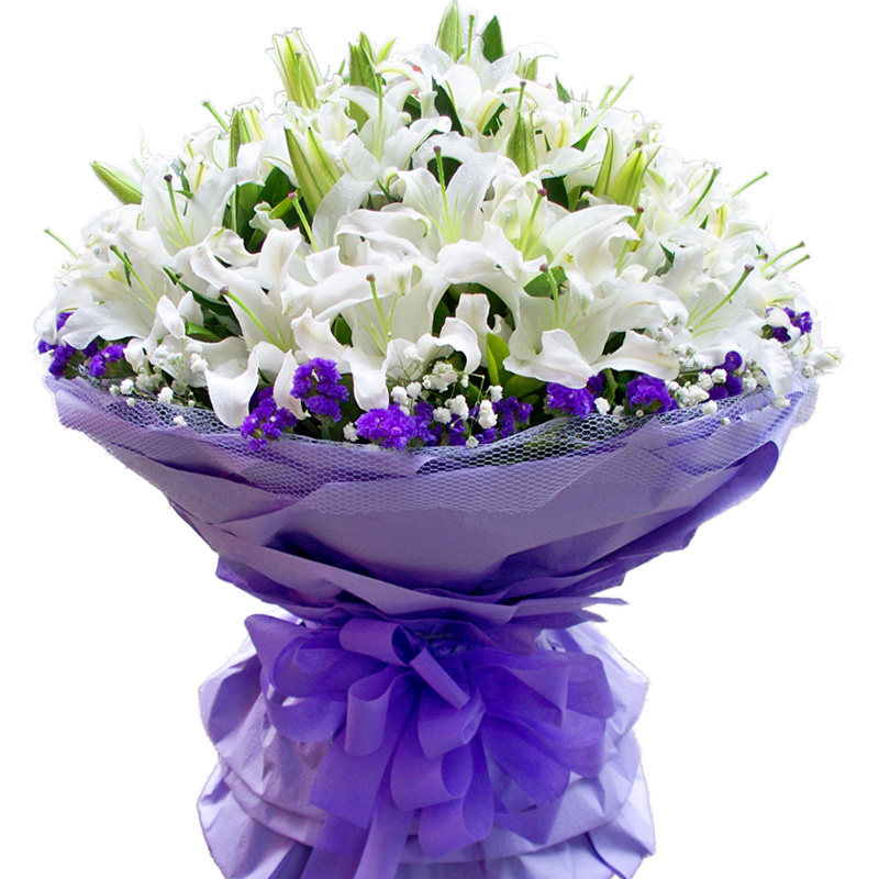 99朵百合北京鲜花速递成都订花上海送花广州鲜花重庆花店长沙