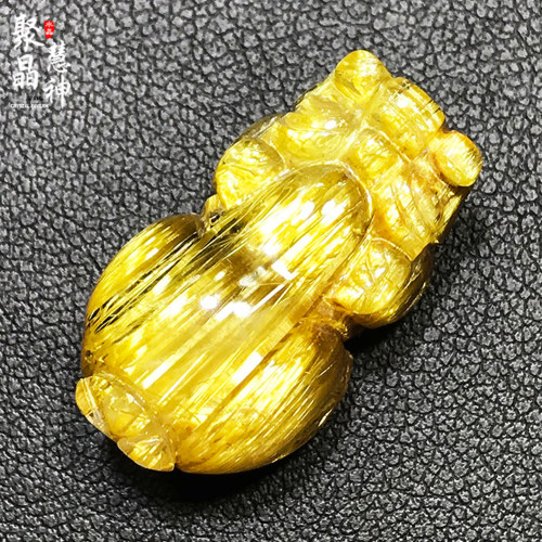天然钛晶貔貅吊坠聚晶慧神