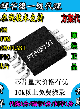 辉新款上市优质精品芒微单片机FT60F121国产芯片PWMLVDEEPROMSOP8