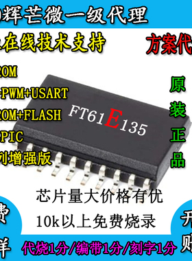 国产EEPROM单片机FLASHPWMFT61E135辉芒ADC内系列微F增强版