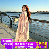 海宁皮草年轻款 整貂皮大衣女长款 过膝皮毛一体小母貂水貂毛外套女