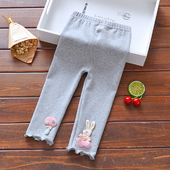 子2女童洋气秋冬加绒儿童秋裤 女宝宝打底裤 外穿纯棉1岁婴儿春秋裤