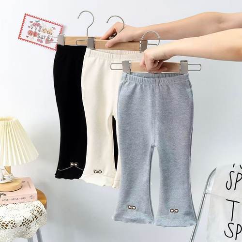 女童喇叭裤春秋纯棉洋气