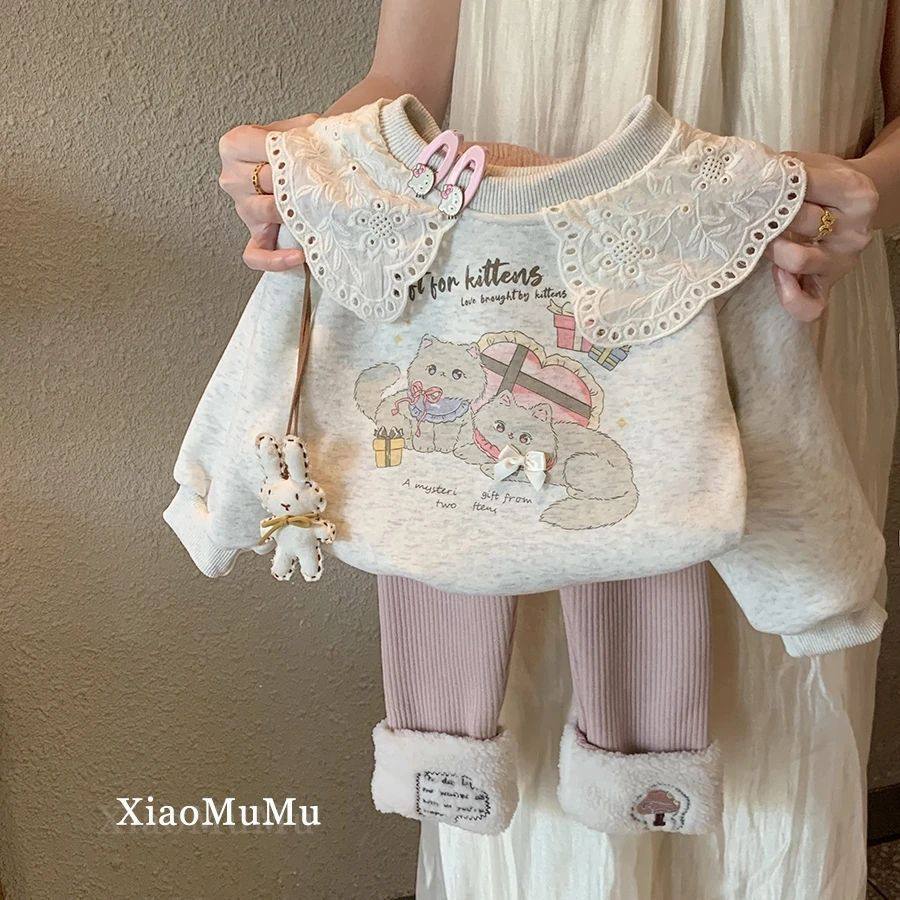 女童加绒卫衣2025秋冬新款1岁宝宝保暖长袖T恤婴儿秋装花边上衣潮,童装/婴儿装/亲子装,T恤,淘宝优惠券,粉丝福利购,淘宝优惠卷