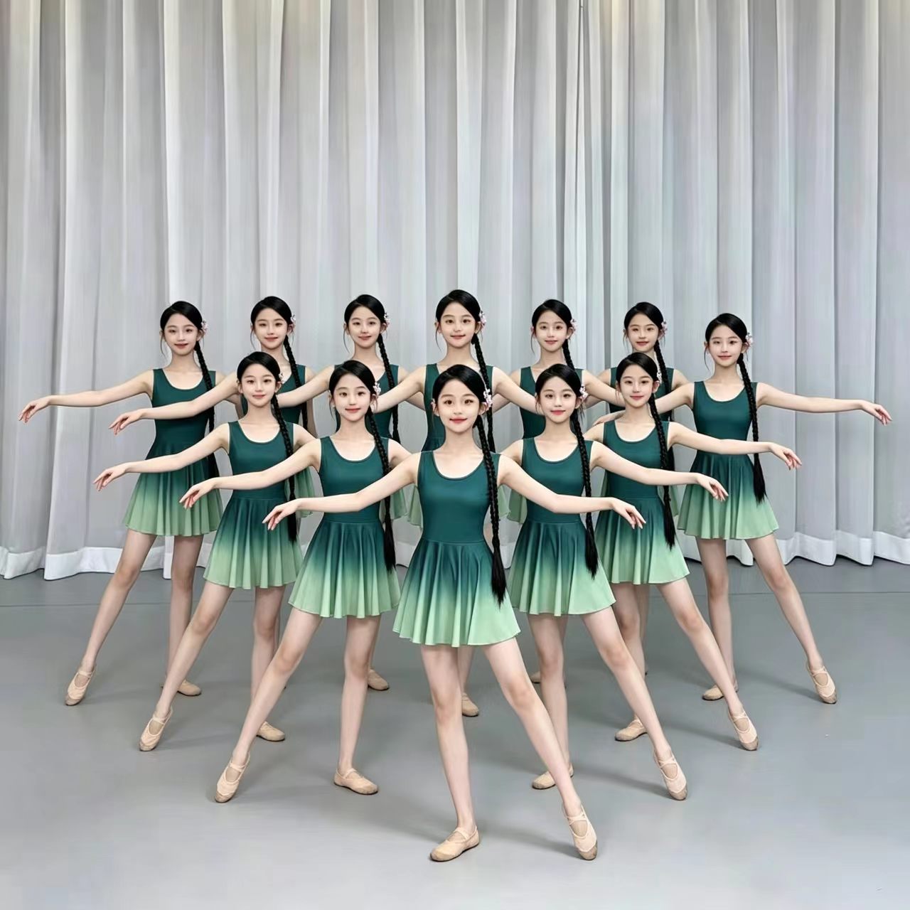 现代舞练功服吊带连衣裙服装