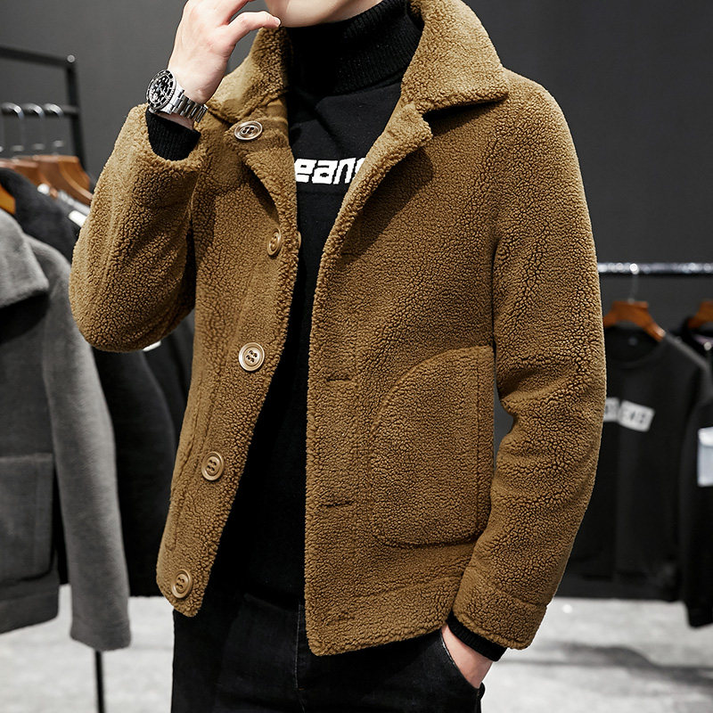 主推款秋冬新潮双面穿青年外套男颗粒绒短款毛呢-M187-P120，男装毛呢大衣，星座310B-3