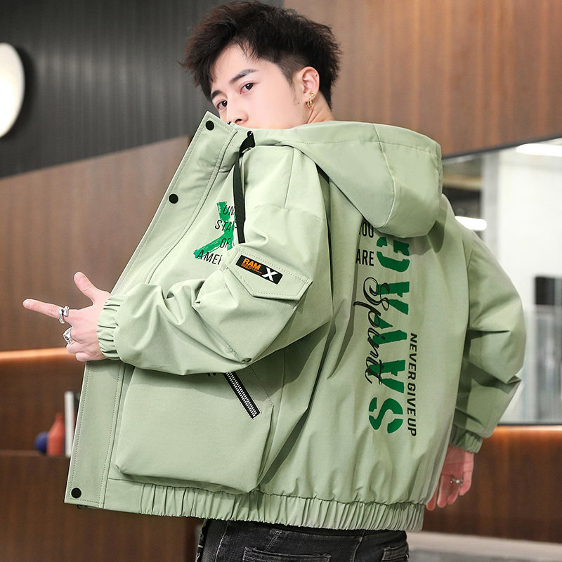 2021夹克男秋季潮流ins男士连帽工装夹克外套XZ313B-1-L2310-P60图片