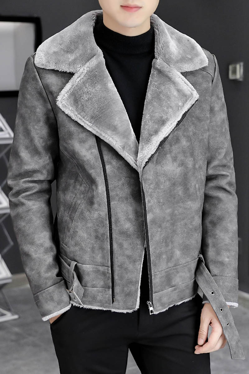 秋冬新款皮衣男士加绒加厚时尚机车服XZ313B-1-PY722-P120,男装皮衣,星座310B-3