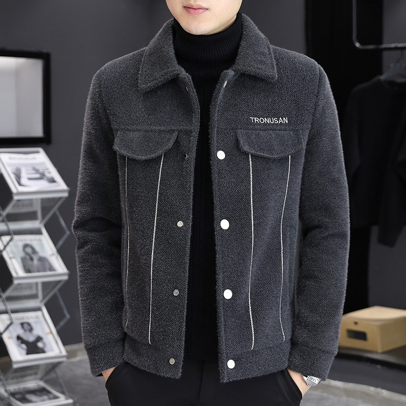 2022春季新款男士翻领短款毛呢休闲夹克外套XZ313B-1M04-P130,男装毛呢大衣,星座310B-3