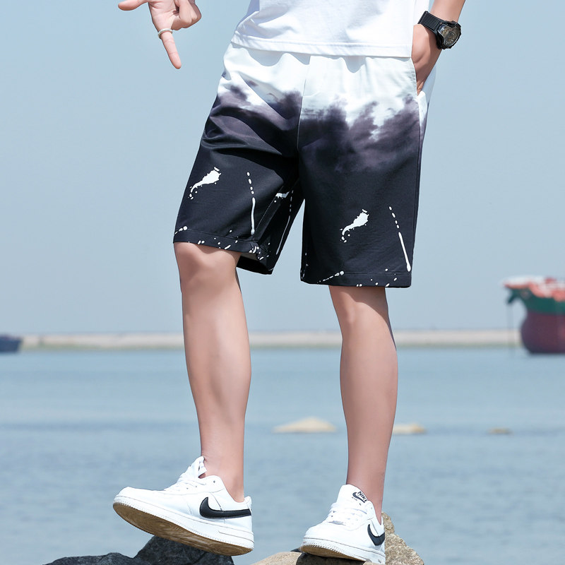 夏季新款沙滩裤时尚渐变短裤男休闲五分裤XZ313B-1-D图片