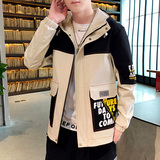 夹克男潮流ins男士时尚连帽工装外套XZ313B-1-J，男装夹克，星座310B-3