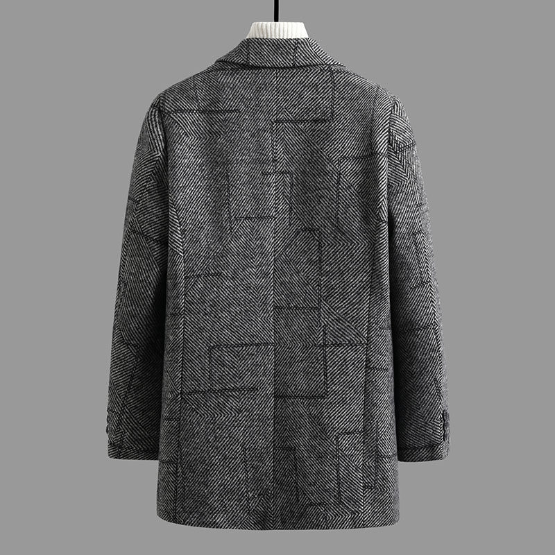 羊毛35%春季新品中长款毛呢外套呢子大衣XZ313B-1M09-P170,男装毛呢大衣,星座310B-3