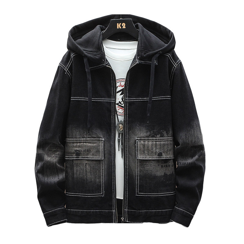 外套男春季高品质时尚休闲连帽牛仔夹克上衣XZ313B-1-NZ950,男装夹克,星座310B-3