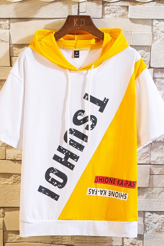 夏季新款青少年时尚休闲连帽短袖T恤长裤套装XZ313B-1-T144-P70,男装休闲套装,星座310B-3