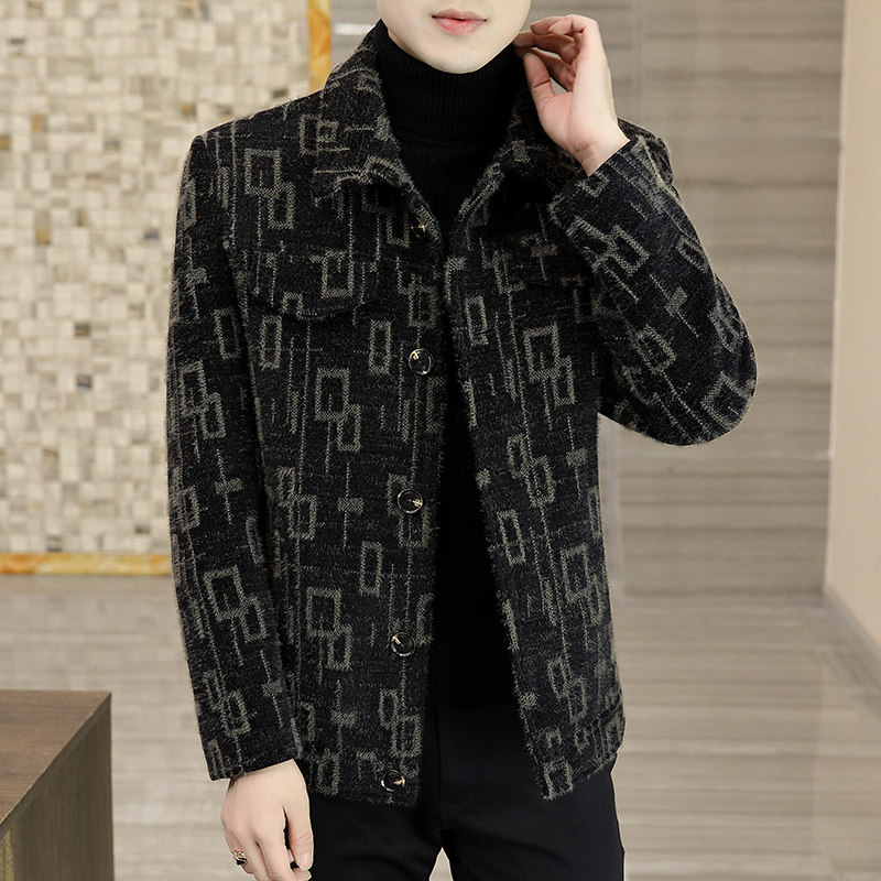 秋冬外套男中青年短款休闲毛呢夹克外套XZ313B-1-M6686-P165控238,男装毛呢大衣,星座310B-3