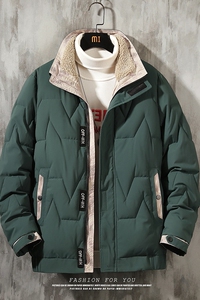 主推羊羔绒立领棉衣冬季青年休闲纯色棉服外套MY8608-P100图片