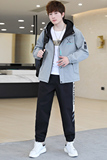2022春季新款青年男士连帽夹克潮流休闲套装XZ313B-1TZ2202-P95，男装休闲套装，星座310B-3