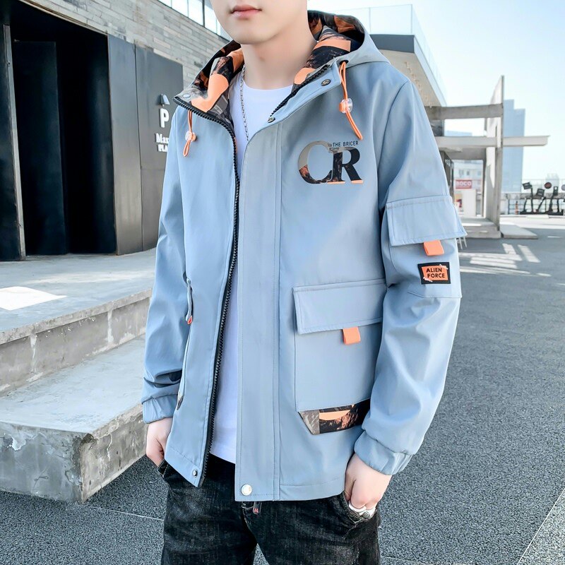 2021秋季新款潮流ins男士时尚连帽夹克上衣XZ313B-1-JK07-P60,男装夹克,星座310B-3