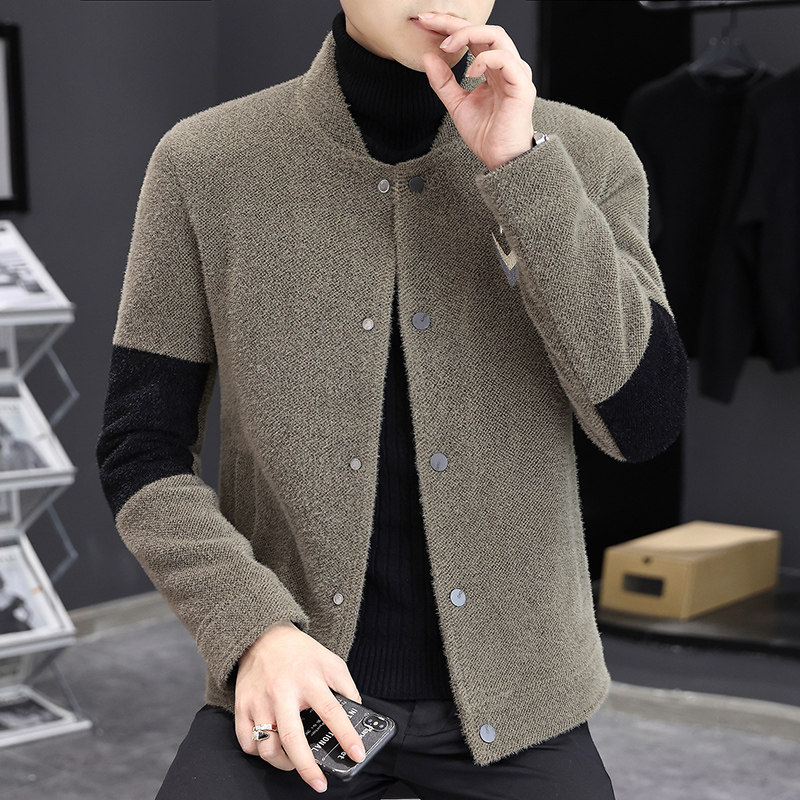 秋冬新品男士短款开衫毛呢潮流休闲夹克外套XZ313B-1M03-P130,男装毛呢大衣,星座310B-3