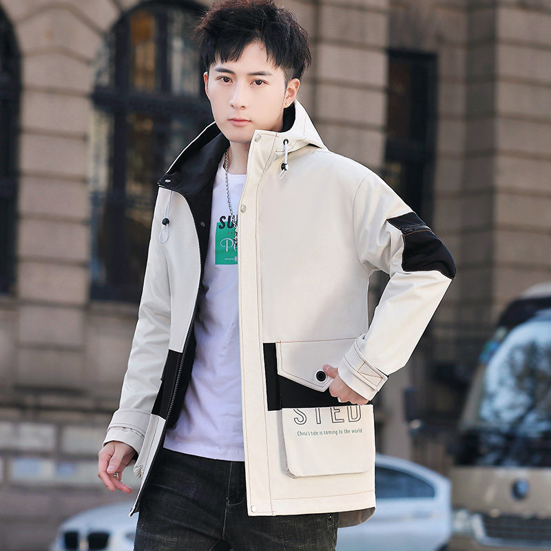 外套男春季新款青少年休闲百搭连帽夹克XZ313B-1-JK2026-P75图片