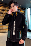 夹克男春季新款潮流ins男士时尚连帽工装外套XZ313B-1-J，男装夹克，星座310B-3