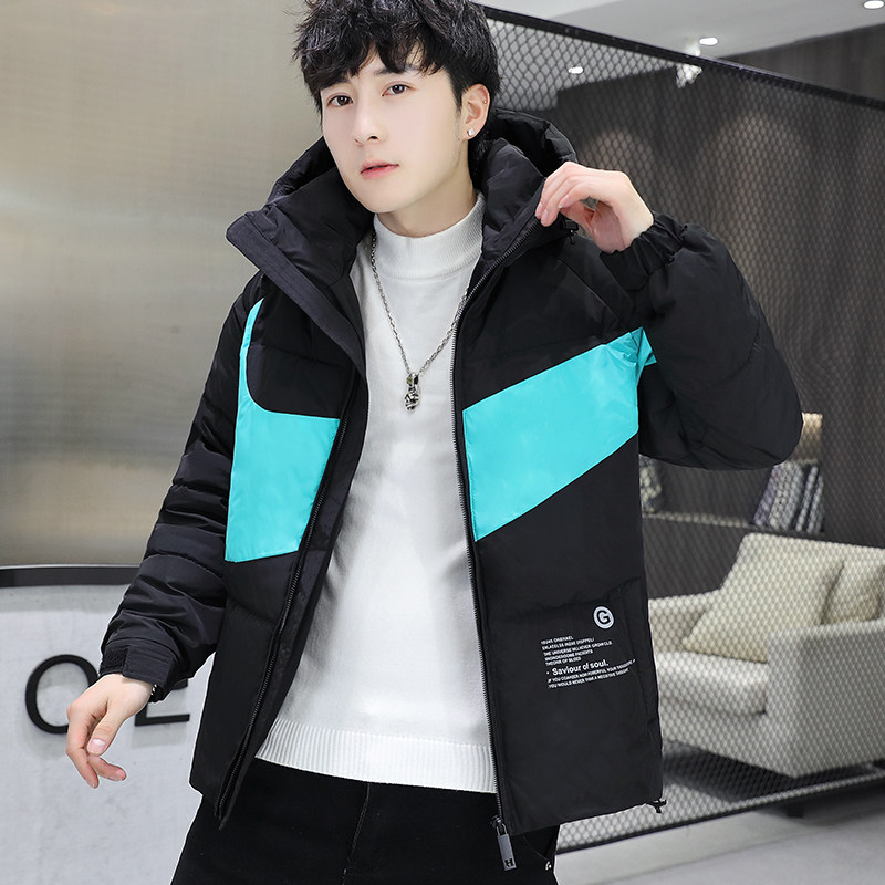 冬季棉衣男短款连帽拼接色加厚时尚棉服外套XZ313B-1-MY1422-P105,男装棉衣,星座310B-3