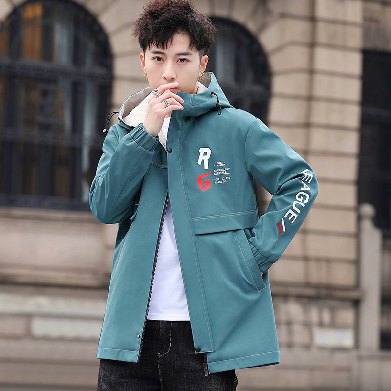 男士中长款连帽时尚休闲夹克外套XZ313B-1-S188-P70,男装夹克,星座310B-3