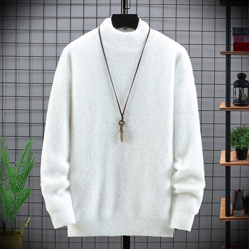 2021秋季新品毛衣男士仿貂绒半高领套头针织衫XZ313B-1-CP608-P50,男装针织衫/毛衣,星座310B-3
