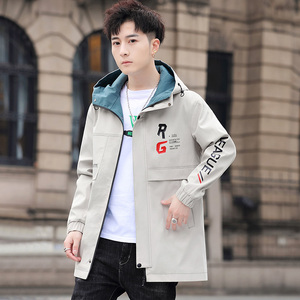 男士中长款连帽时尚休闲夹克外套XZ313B-1-S188- P70图片