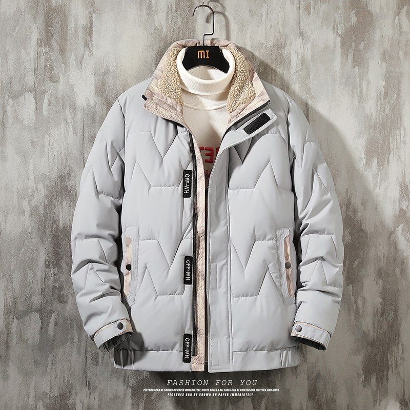 主推羊羔绒立领棉衣冬季青年休闲纯色棉服外套MY8608-P100,男装棉衣,星座310B-3