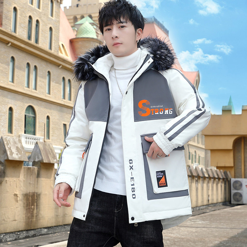 MY1918-P120冬季新款大毛领派克服棉衣男大口袋印花棉服XZ313B-1,男装棉衣,星座310B-3