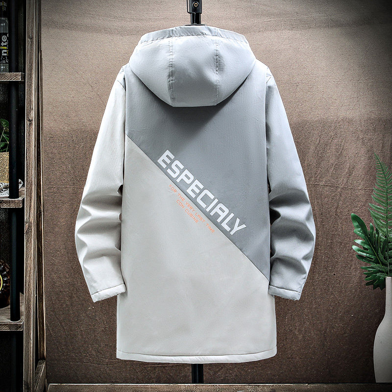秋冬新款加绒加厚中长款风衣男连帽休闲夹克XZ313B-1-B160-P60,男装夹克,星座310B-3