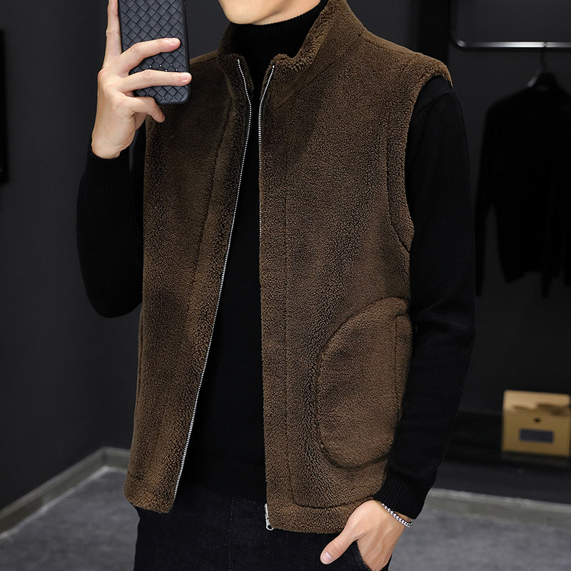 2022春新品青年男士颗粒绒双面穿马甲外套M87-P100139图片
