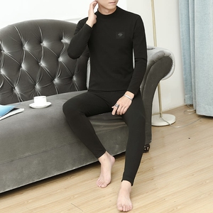 主推男士休闲精品德绒半高领双面绒保暖套装XZ313B-1-T2199-P60图片
