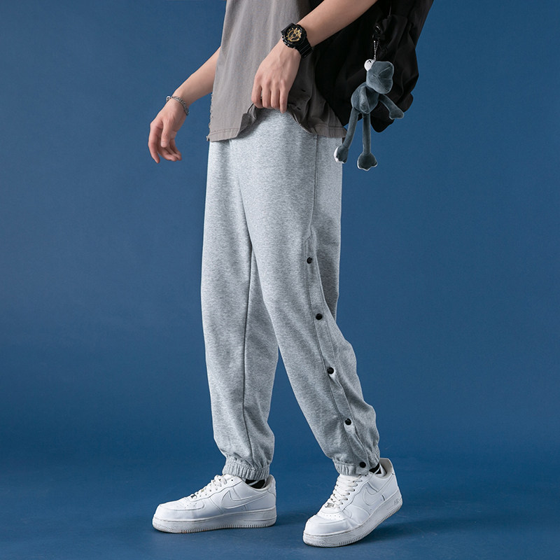 秋季休闲裤男新款时尚休闲排扣篮球裤束脚裤XZ313B-1-K2008-P50,男装休闲裤,星座310B-3
