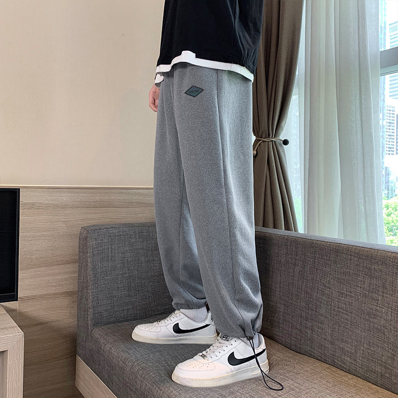 2022新款港风华夫格时尚运动休闲裤男士卫裤XZ313B-1,男装休闲裤,星座310B-3