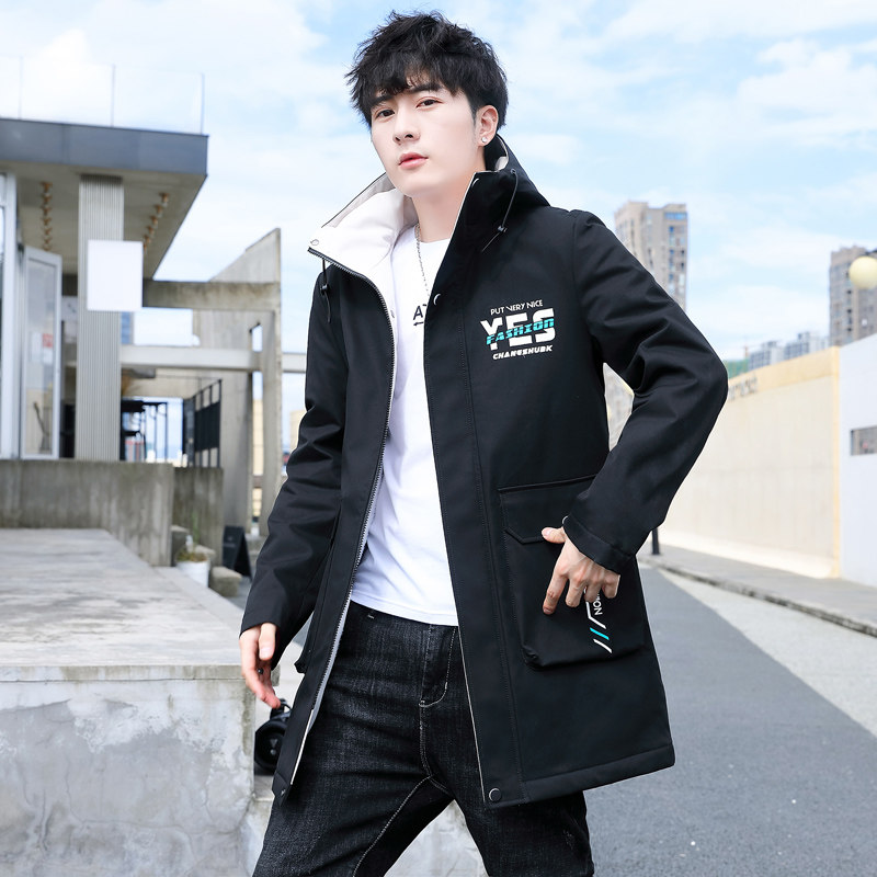 2021秋季新款中长款风衣男休闲连帽夹克外套XZ313B-1-S158-P70,男装夹克,星座310B-3