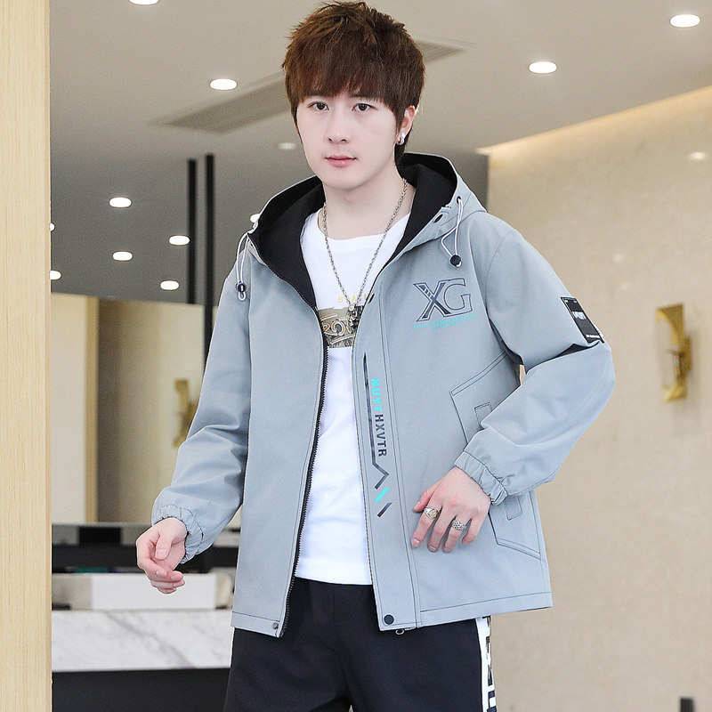 2022男士春季潮流ins男士时尚连帽夹克外套XZ313B-1-JK2202-P65,男装夹克,星座310B-3