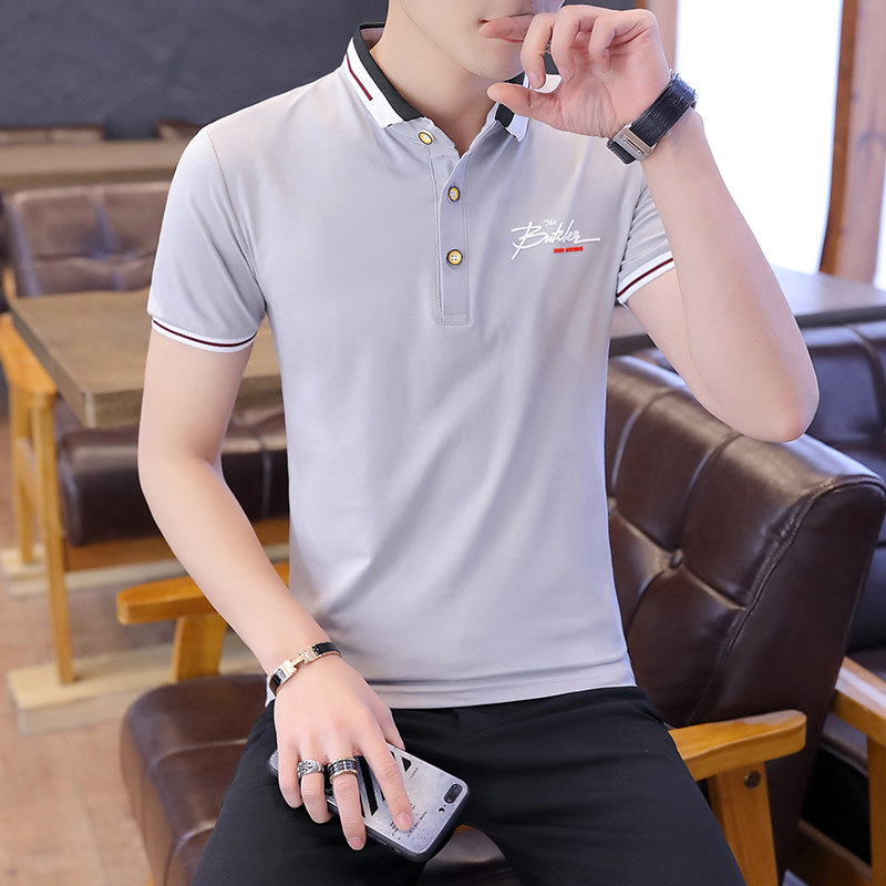 夏季男士休闲纯棉短袖翻领POLO衫T恤XZ313B-1-T062-P35,男装Polo衫,星座310B-3