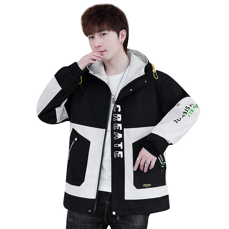 2022春季新款潮流男士时尚连帽工装夹克外套XZ313B-1JK208-P60,男装夹克,星座310B-3
