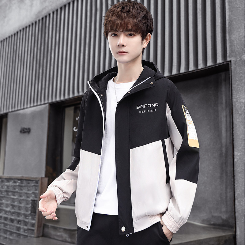 主推款春季新款休闲百搭连帽夹克外套XZ313B-1-NS08-P50,男装夹克,星座310B-3