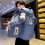 夹克男秋季新款潮流ins男士时尚连帽工装外套XZ313B-1-JK1202-P60，男装夹克，星座310B-3